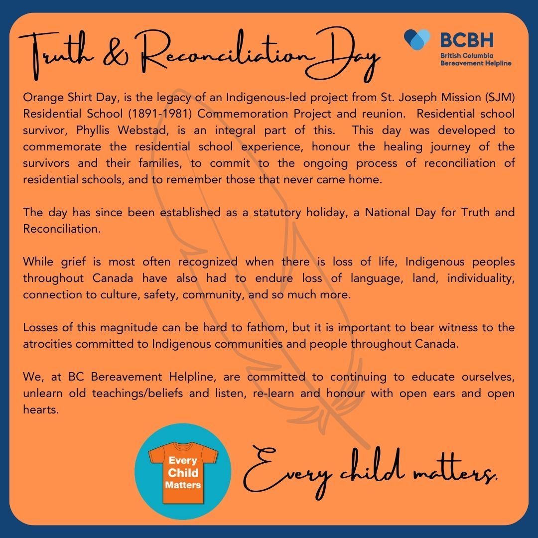 Today is an important day of reflection, recognition, and reconciliation. Our thoughts are with all people who have been impacted through the tragedies of the residential school system – and beyond. For more resources, visit orangeshirtday.org &amp; nctr.ca.