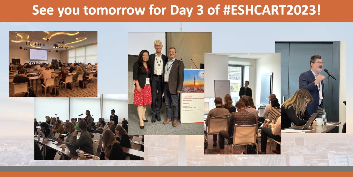 ESHaematology's tweet photo. 👍 #ESHCART2023: another outstanding day with a lot of captivating interactions, interesting questions & high scientific exchange!
Our chairs Ulrich Jäger, @Kersten_MJ & @LNastoupilMD are excited to keep on tomorrow for the third & final day of the Conference!
#ESHCONFERENCES https://t.co/olmAdIi40h
