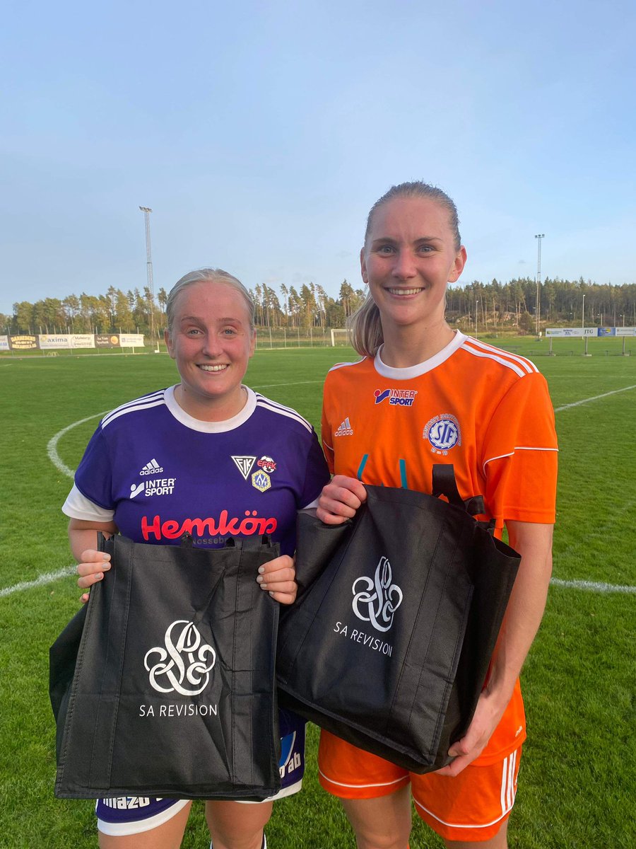 Vinst för A-laget hemma mot Sjuntorp med 5-3💪🏼 våra mål gjordes av Fille 2, Agnes 2 och Christin⚽️ Matchens lirare i bortalaget Linnea Petersen och i hemmalaget Frida Enström⭐️ Tack till SA Revision för fina priser💜