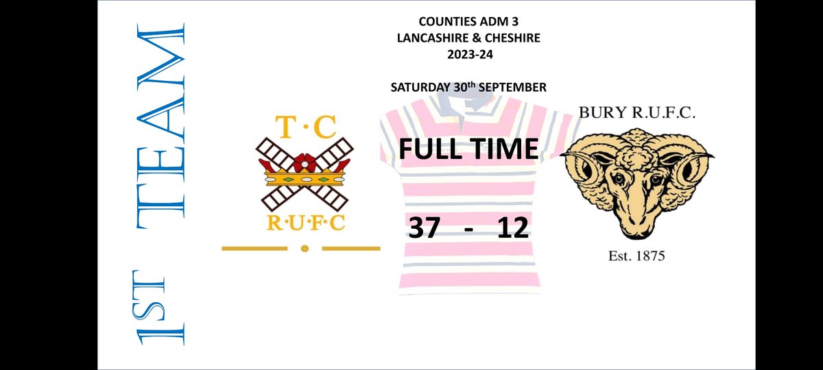 Todays 1st XV result <a href="/Buryrufc/">Bury RUFC</a>