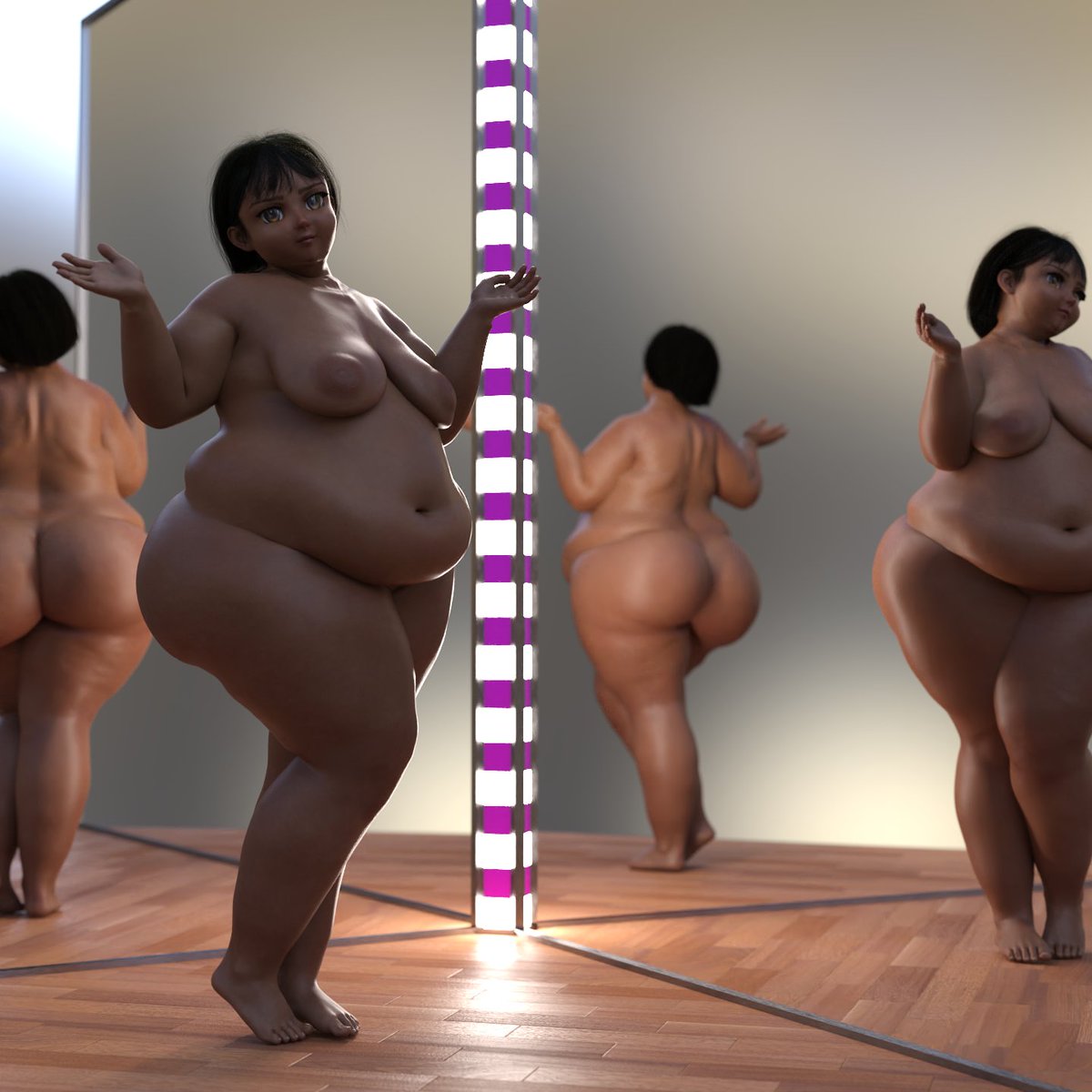 DAdiposity's tweet photo. Chubby-chan, original recipe and 2023 redesign partly inspired by the new Lois Lane. https://t.co/754iYHfOQJ