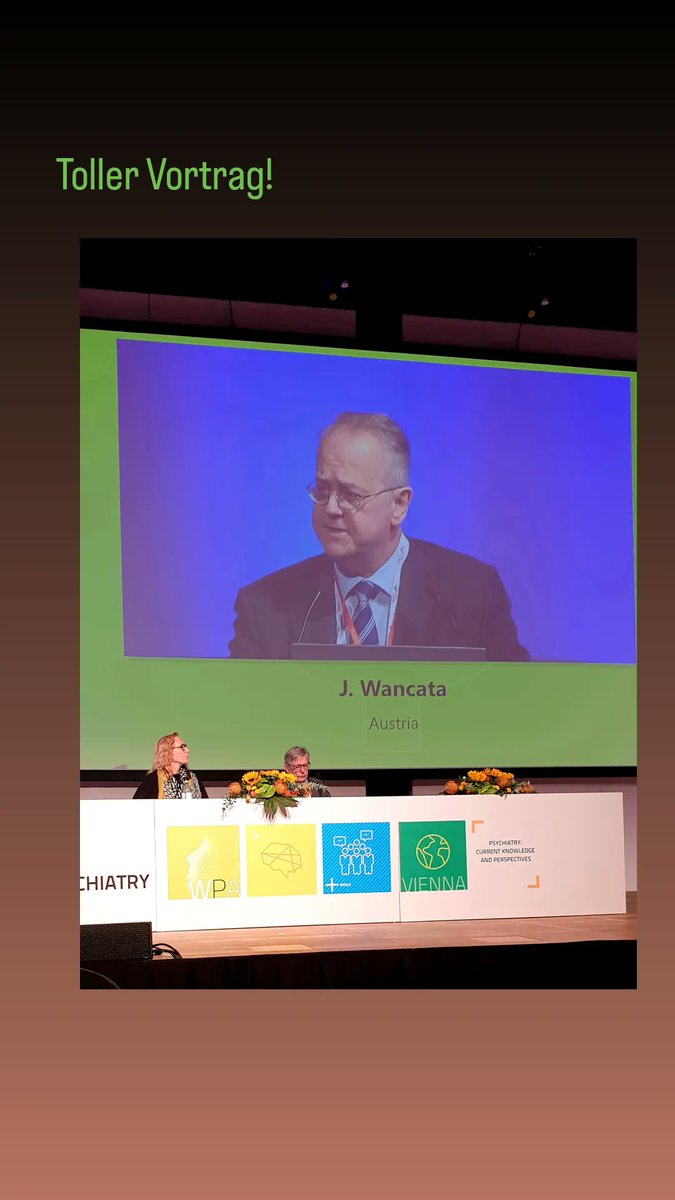 Great talk of Johannes Wancata at the 23rd WPA Congress in Vienna!
@OEGPP1 @JWancata @MartinAigner13 @CJagsch