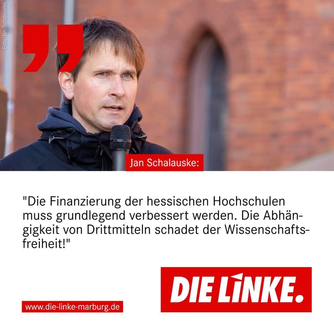 DieLinkeMarburg's tweet image. #30guteGründe für DIE LINKE. Hessen bei der #LTWHE23 am 8. Oktober

Die Unis in #Hessen werden kaputtgespart und künstlich in Konkurrenz zueinander gesetzt. Allein der Philipps-Universität Marburg fehlen im kommenden Etat mindestens sieben Millionen Euro 
1/4