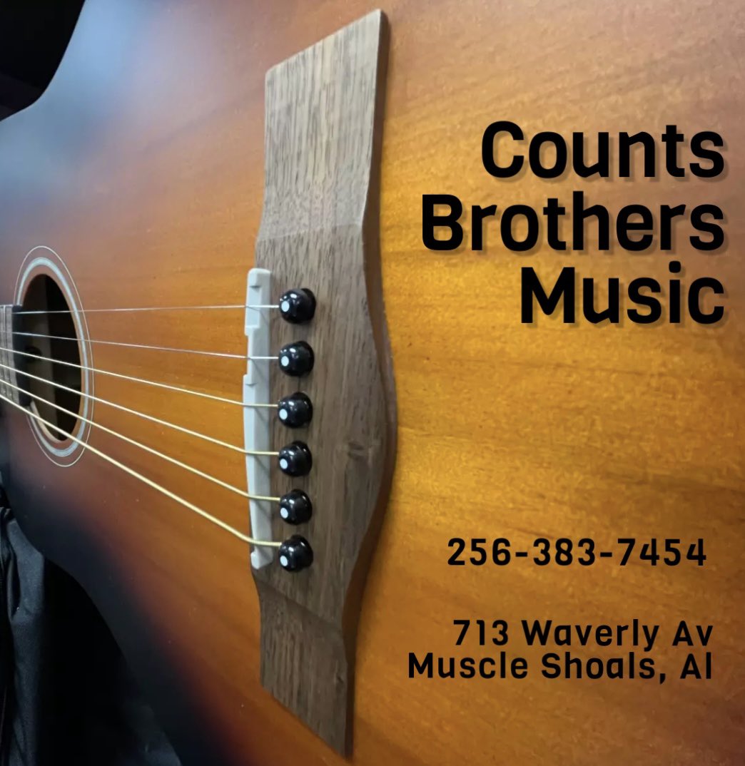 CountsBrosMusic's tweet photo. OPEN Saturdays 9-5 #countsbrothersmusic #countsbrothers #muscleshoals #muscleshoalsmusic #music #instrumentsales #instruments #sales #guitars #drums #keyboards https://t.co/Yftb71pqre
