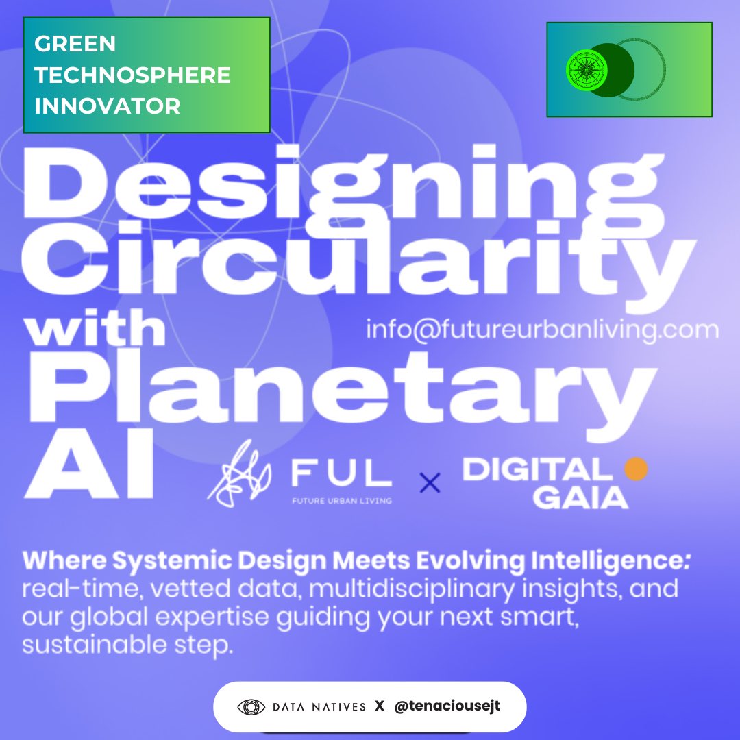 This green innovator <a href="/_digitalgaia/">Digital Gaia (🧠,🌎)</a> <a href="/FULCollective/">Future Urban Living</a> focuses on #futureurbanliving and #mobility 🙌🌍
