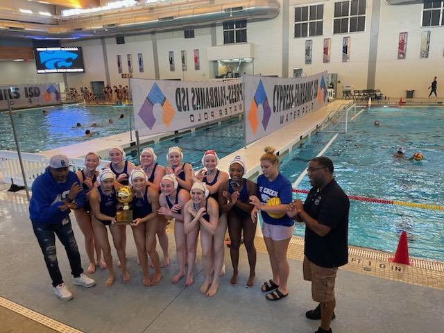 Cy Creek High School (@cycreekhs) on Twitter photo Our girls Water Polo team led by Coach Chandler are District Champs for the 2nd year in a row!! We are SO proud of their hard work!!
<a href="/Maclle/">Martin L. Drayton</a> <a href="/fafraley/">Frank Fraley</a> <a href="/CyFairISD/">Cypress-Fairbanks ISD</a> Our girls Water Polo team led by Coach Chandler are District Champs for the 2nd year in a row!! We are SO proud of their hard work!!
<a href="/Maclle/">Martin L. Drayton</a> <a href="/fafraley/">Frank Fraley</a> <a href="/CyFairISD/">Cypress-Fairbanks ISD</a>