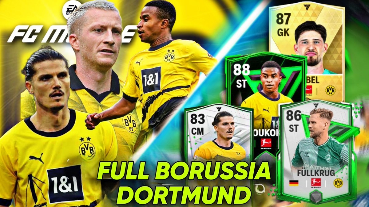 Nuevo vídeo 🔥
Regresan los fulls a FC MOBILE con el Borussia Dortmund!! 💛🖤
youtu.be/wlSY_TUJRCA

Se agradece RT 🙏
<a href="/tutiofifa/">Tío Fifah 🇨🇴 🇵🇸 حرة</a> <a href="/JoseAlep1/">PALLADINO</a> <a href="/JONALDINHOtm/">JONALDINHO90™</a> <a href="/NeuxFM/">Neux</a>
