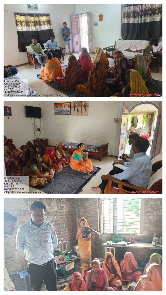 Interacted with the members of two SHGs of our Block and Inspected their activities.