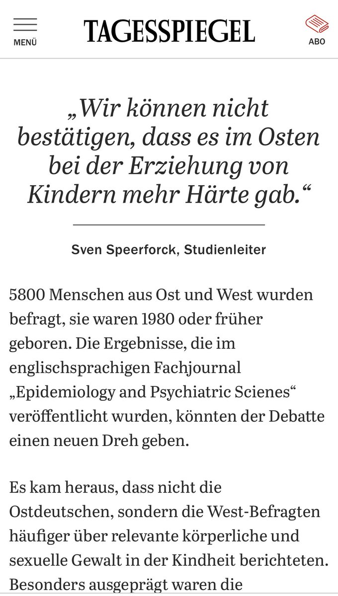 wiebkehollersen's tweet photo. Die Behauptung, in der DDR seien Kinder mit mehr Gewalt erzogen worden als im Westen entpuppt sich in einer weiteren Studie als: kompletter Unsinn. (Mit dem man leider 33 Jahre nach der Einheit noch Bücher verkauft.) Lest @SabineRennefanz https://t.co/imxs6cwxxO https://t.co/Ufw6eHZX3s