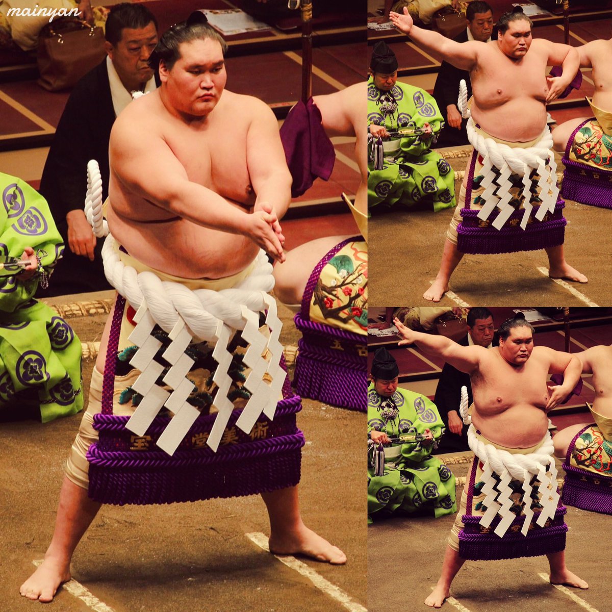 mainyan3's tweet photo. 🧡TERUNOFUJI🧡
Aki Basho 2021 Day 4
#横綱照ノ富士関🗻☀️
💪💪💪✨✨✨
📸09.15
♡
#照ノ富士 #照ノ富士関
#ガナ #ガナー #ガントルガガンエルデネ
#ガントルガ #ガンエルデネ #杉野森正山
#伊勢ヶ濱部屋 #横綱土俵入り #大相撲 #相撲
#Terunofuji #Тэрүнофүжи #Ganaa
#sumo #grandsumo https://t.co/X5VJnPAbwL