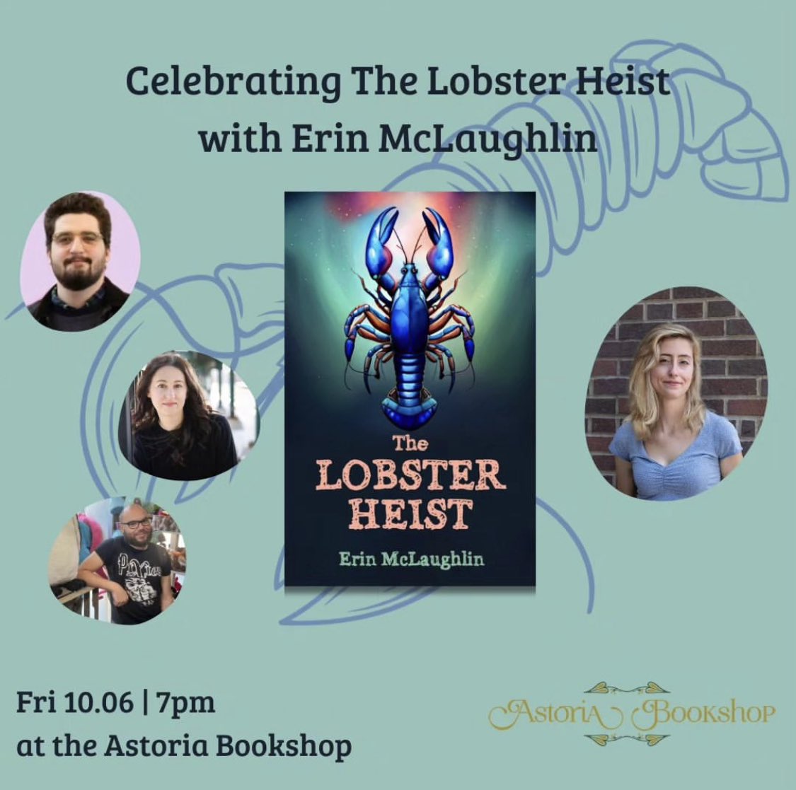 Laugh your class off & catch a sneak peak of the #1 New Release in American Humorous Fiction! Get your tickets to “The Lobster Heist” reading at @astoriabookshop on 10/6:

tinyurl.com/4n7rc35v
#thingstodonyc #astoria #nyccomedy #nycbooks