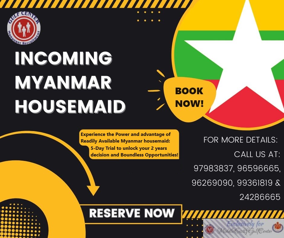 ManpowerGulf's tweet photo. Experience the Power and advantage of Readily Available Myanmar housemaid: 5-Day Trial to unlock your 2 years decision and Boundless Opportunities!

Book yours now!

For inquiries contact us at:
96596665, 96269090, 97983837, 99361819, 24286665

#myanmarhousemaid #manpoweroman https://t.co/qhP1WnQGTx