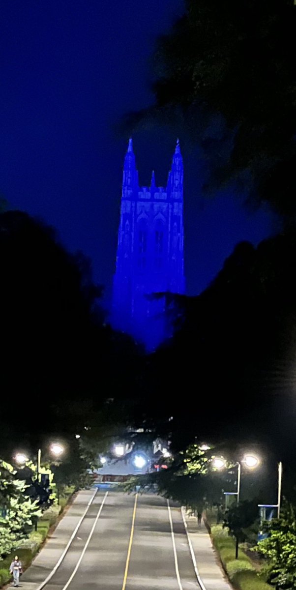 The night before @DukeFOOTBALL v Notre Dame and @espn GameDay the beautifully majestic @DukeChapel #goduke #foreverduke @DukeATHLETICS @DukeAlumni