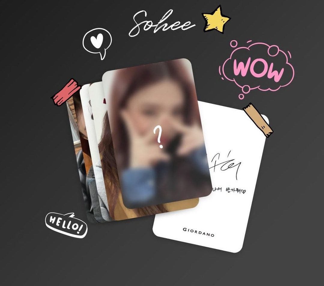 tinywenrene's tweet photo. [PH GO]
GIORDANO Korea

browse items here: https://t.co/sBAsWxMei0 — then DM the link of the items and will send the price.

*If purchasing more than 70K won, you will get 1 set of Cha Eunwoo (3 pcs) or Han Sohee (5 pcs) photocards.

50% PAYO to secure. 
DM if interested. Thanks. https://t.co/acrYrjTys2