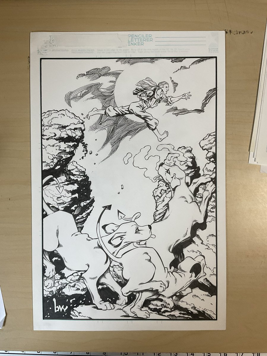 I call it Down Among the Hellhounds, the original art to a story illustration we recently added to my store. billsartandstories.onlineweb.shop