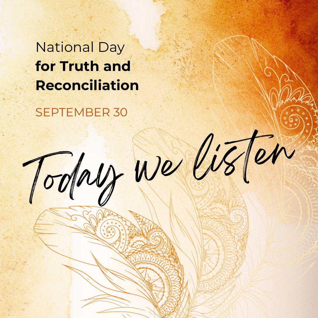 Today I’m reflecting on the importance of listening in the journey towards Truth & Reconciliation. In a world where voices are diverse, it’s a commitment to truly hear & understand each other's stories to pave the way for healing & unity. #OrangeShirtDay #NDTR #ListenToLearn