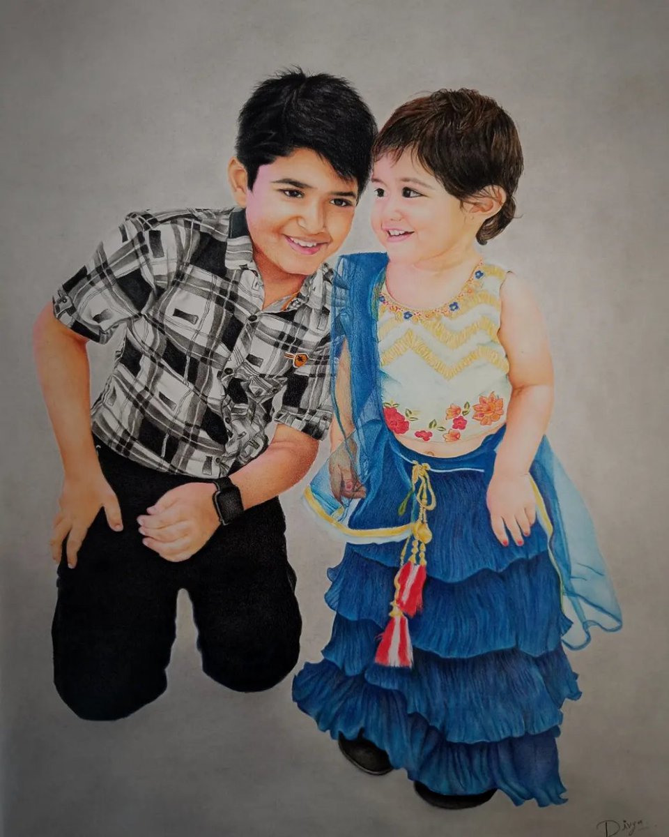 DiartZ12's tweet photo. ◦•●◉✿ Happiness Captured in One Single Frame ✿◉●•◦ 🥰

Coloured Pencil Portrait
Size - 20" X 30" Inches

Commission artwork😍
At Ahmedabad... 
 
Visit🔜 @DiartZ12 

#art
#twit 
#trend https://t.co/K7fDCEAs4B