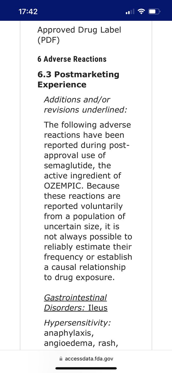#FDA warns of Ileus with #semaglutide reported in uncertain size population …