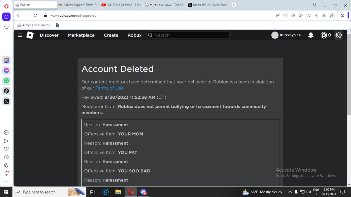 THEMASTEROFF1's tweet photo. @realRubenSim RubbenSim you were right about roblox they are going downhill as fast as possible
I should have belived you
Its just my brothers fault
Also.... They are lazy to moderate themselves
1 or 2 week bans at maxs
They unban pedophiles and ban somthing thats not that bad? https://t.co/M4vWlMPxuo