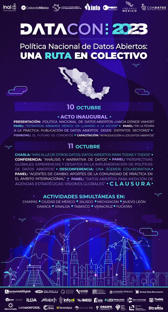 DataConMX's tweet image. 📢 ¡9 días y contando! prepárate para una experiencia inolvidable en la #DATACON 2023
¡Asegura tu lugar! para que juntas y juntos @AbramosMexico #ConDATOS 🧩✨
👀Consulta el programa y más información en: datacon.mx
✍️Registra tu asistencia: bit.ly/registro-DATAC…