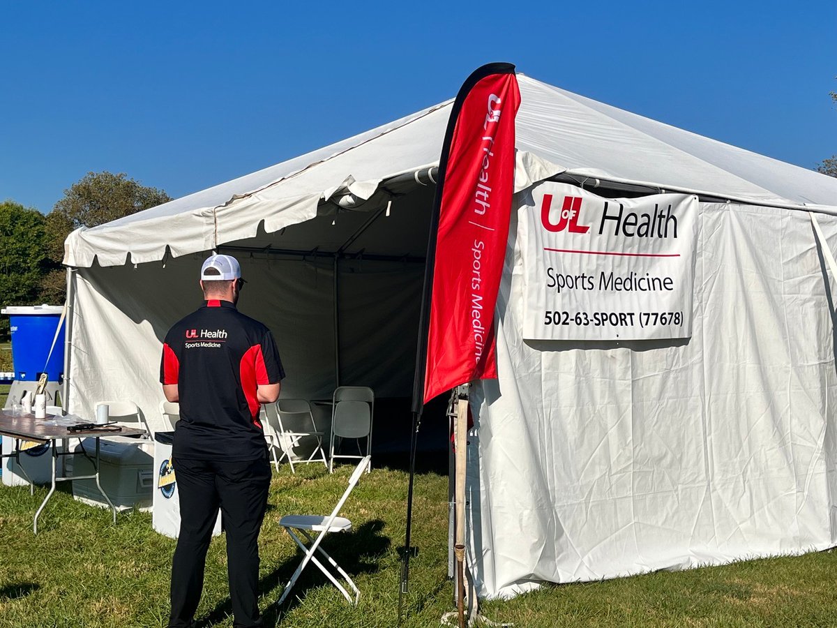 UofLHealth's tweet photo. The UofL Health –⁠ Sports Medicine team is providing medical coverage at the 22nd annual #LiveinLouXCC at E. P. Sawyer State Park. With more than 6,000 runners from kindergarten to the collegiate level, it's one of the most highly attended cross country meets in the U.S. https://t.co/8L7FKdrGRb
