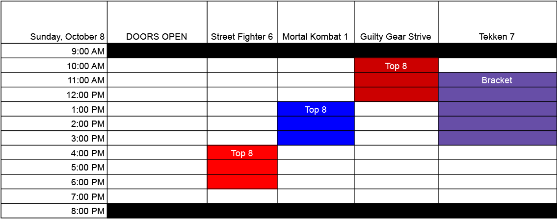 FullbareS's tweet photo. #FullBarLive2 players!  Here is what the schedule looks like for next week! Looking forward to seeing ya soon!

There is Still time!  Use CODE: ( LAGr ) to get $20 off on the Venue Fee!  

Mystery Game Tournament will be on Site sign up.

LINK: https://t.co/n8wMtxvknd https://t.co/e4HhZdQeQG