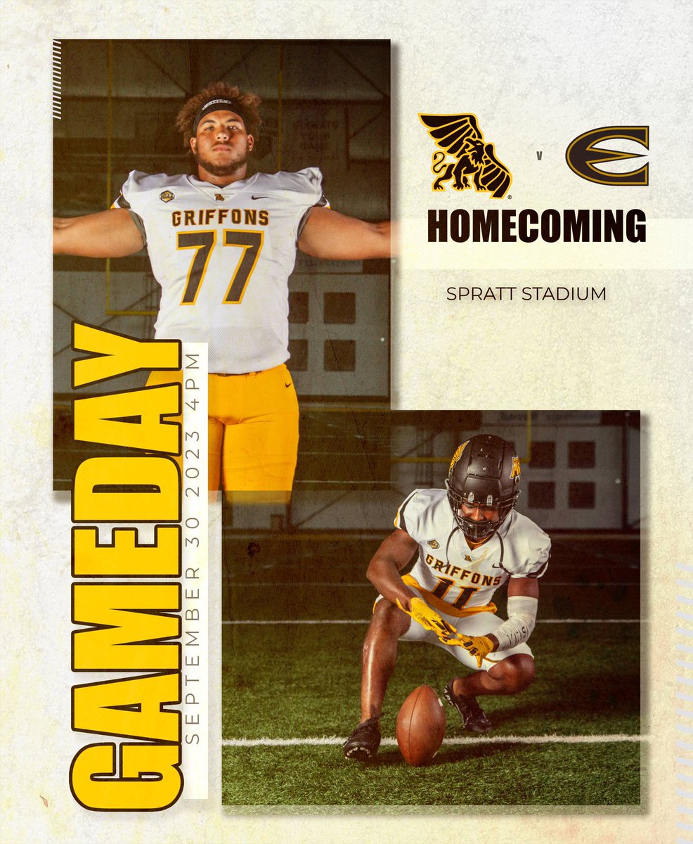 The Homecoming festivities continue. 4PM @ Spratt Stadium‼️ Come cheer on your Griffon Football team 🗣️
#OurCity🦅🦁 #A10Mentality