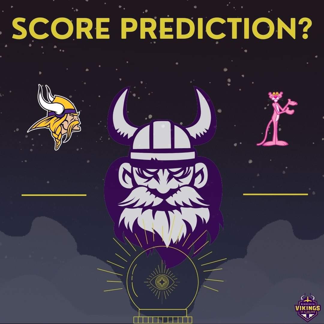 UKVikingsFans's tweet photo. What is your score prediction for tomorrow? Hopefully we can stomp on some panthers! Predict the correct score and retweet to win big! Skol! @Vikings @NFLUK @PanthersUK https://t.co/mAYOYiTpdr