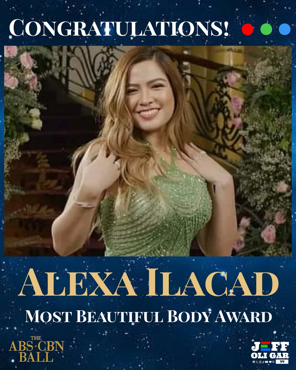 JeffOGarcia47's tweet photo. CONGRATULATIONS to #AlexaIlacad, hailed as the #ABSCBNBall2023's Most Beautiful Body, courtesy of Luxxe Slim!

✨❤️💚💙 https://t.co/isjzTPcsej