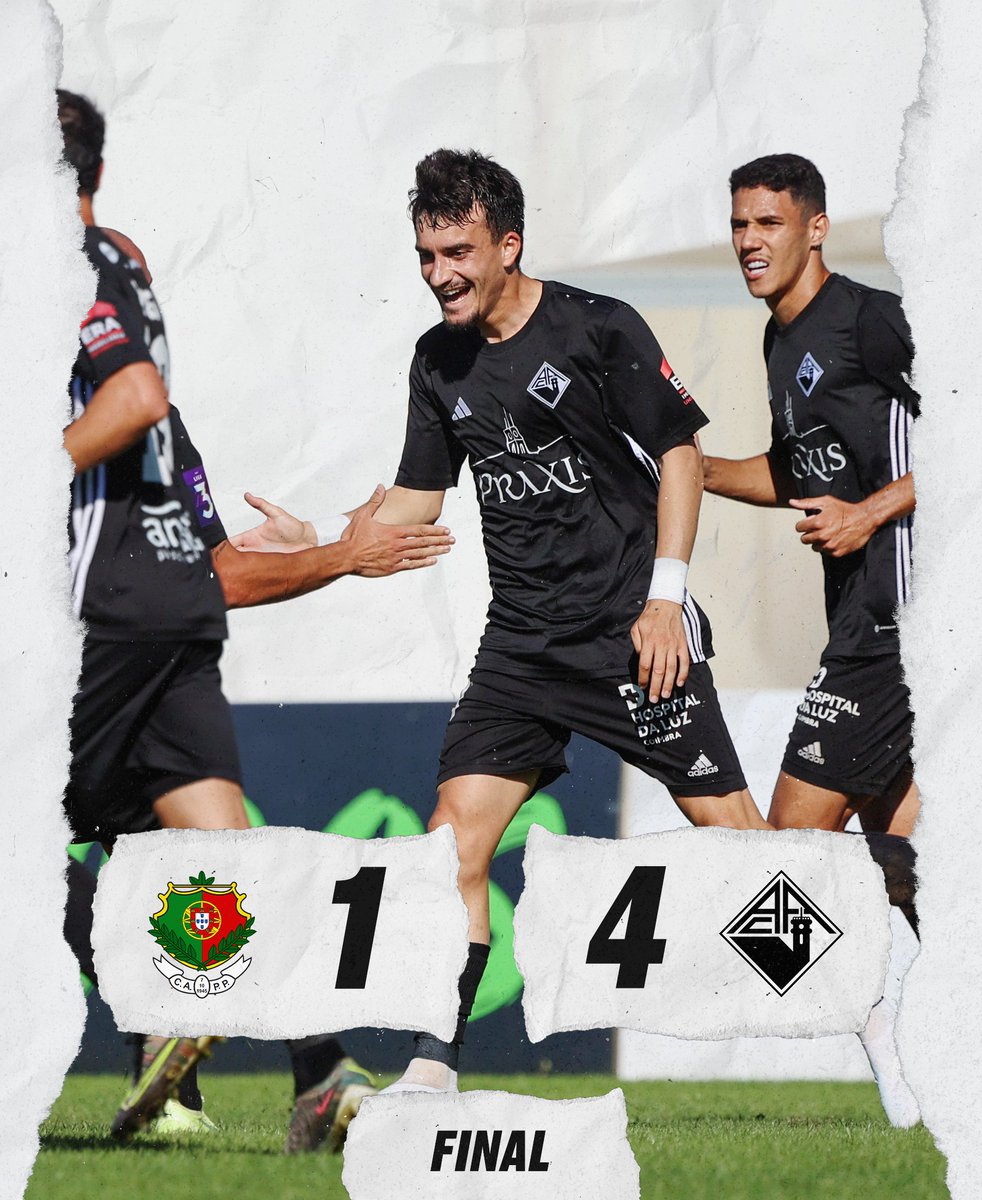 Final da partida com uma grande vitória da Briosa! 🖤

Três pontos muito importantes que vão diretos para Coimbra! Obrigada pelo vosso apoio em Sintra! 🙌

#CAPPAAC | 1-4 | #PuroFutebol
