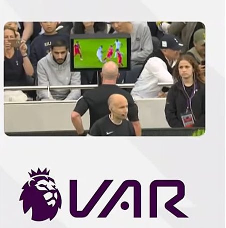VAR ensured they showed Simon Hooper the still image which makes it look horrible forcing a negative first impression rather than showing the video. #LFC #TOTLIV