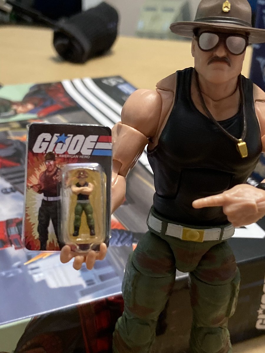keithbartling's tweet photo. Little late to the game but finally got my hands on @_SgtSlaughter from the G. I.  Joe Classified line &amp; I have to say he comes with the best accessory https://t.co/ZuSMzMgN1W