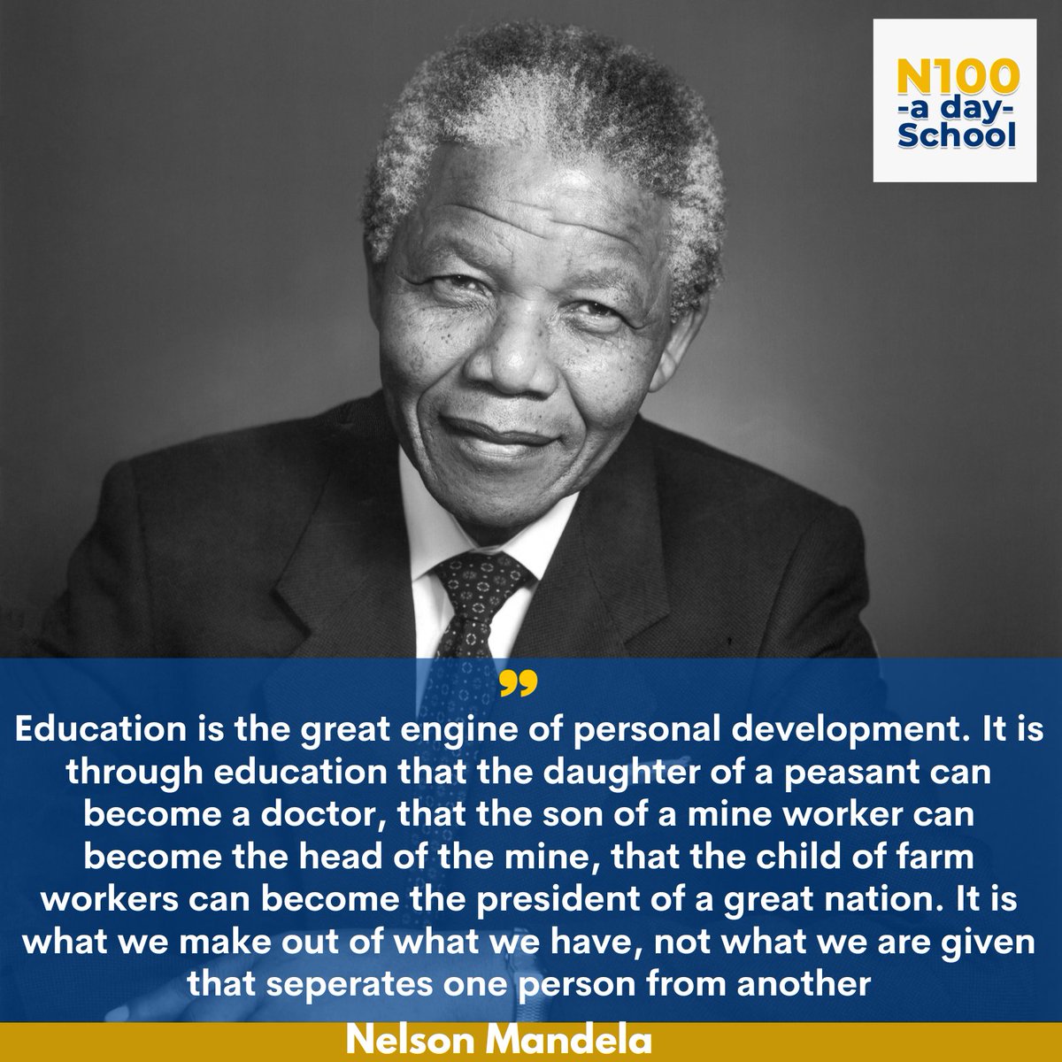 Here at the KNOSK school, we are raising Solvers, World impactors through our KNOSK N100-a-Day education innovation

#nelsonmandela #nelsonmandelaquotes #education #EducationalQuotes #sdg4 #qualityeducation #knoskschool #educationforall #educationcharity