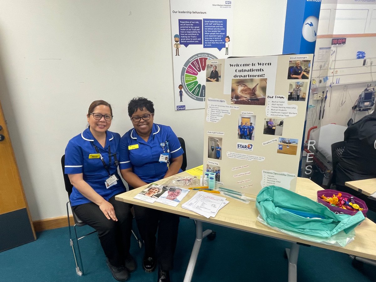 Great to see current and former teams flying the flags for both T&O and Outpatients at the @GWH_NHS Student Recruitment Day. Great to see all of the wonderful stands across all Divisions. Join GWH, it’s a fantastic hospital with brilliant healthcare professionals.