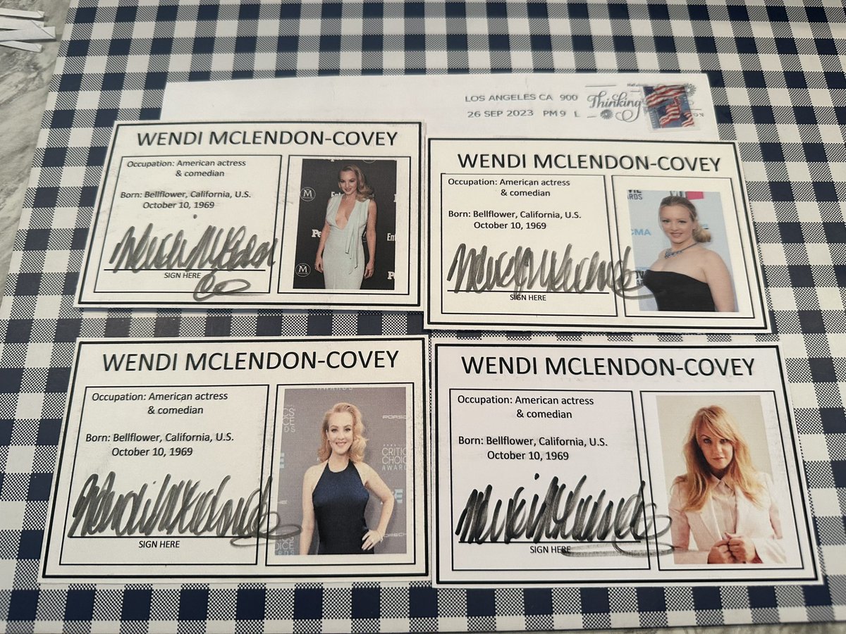 #WendiMcLendonCovey #actor #TV #movies #TTM #Memorabilia #Autograph #Autographs #AutographCollector #AutographCollection #GreatLady  #ThankYou #MailDay #movies #film #TV