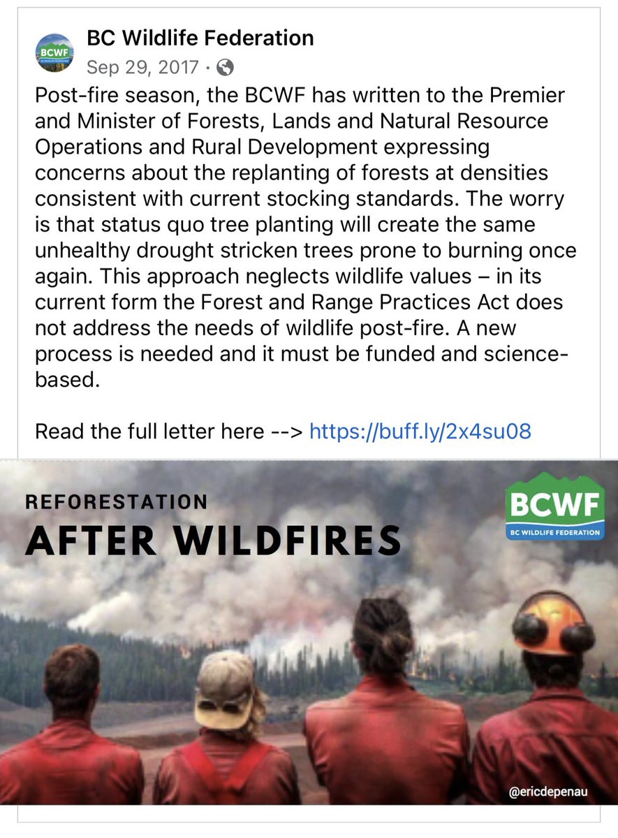 6 years ago, and one of thousands of letters and meetings.

#bcwildfire #wildfires