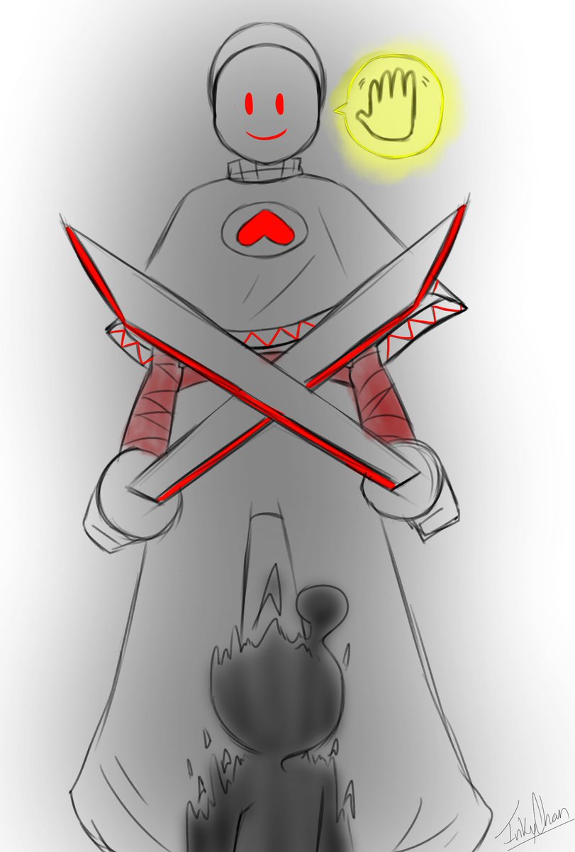 Inky_Chan_Art's tweet photo. I know that unfortunately the event has been cancelled but it didn’t stop me to create this silly comic! @TempestKaze
#Blobywantsmochi #undertaleocbattleroyale2023 https://t.co/LCnJjULO2L