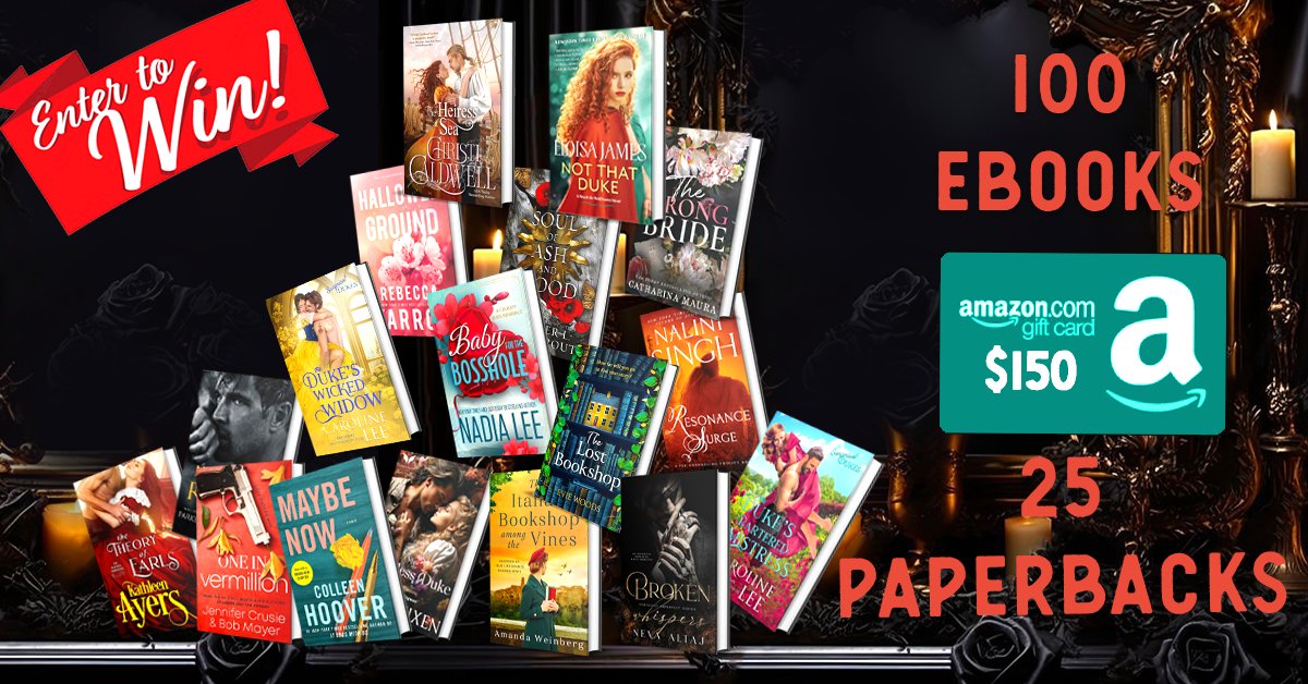 🔔📚💞Searching for your next favorite romance read?💞
​🔥💌 You're invited to enter our Ultimate Romance Giveaway. We're giving away ⭐100 eBooks⭐⭐⭐, 25 Paperbacks, ⭐ a $150 Amazon Gift Card to 3 lucky readers. 
bookthrone.com/september-vira…
#bookthrone #bookthronegiveaway