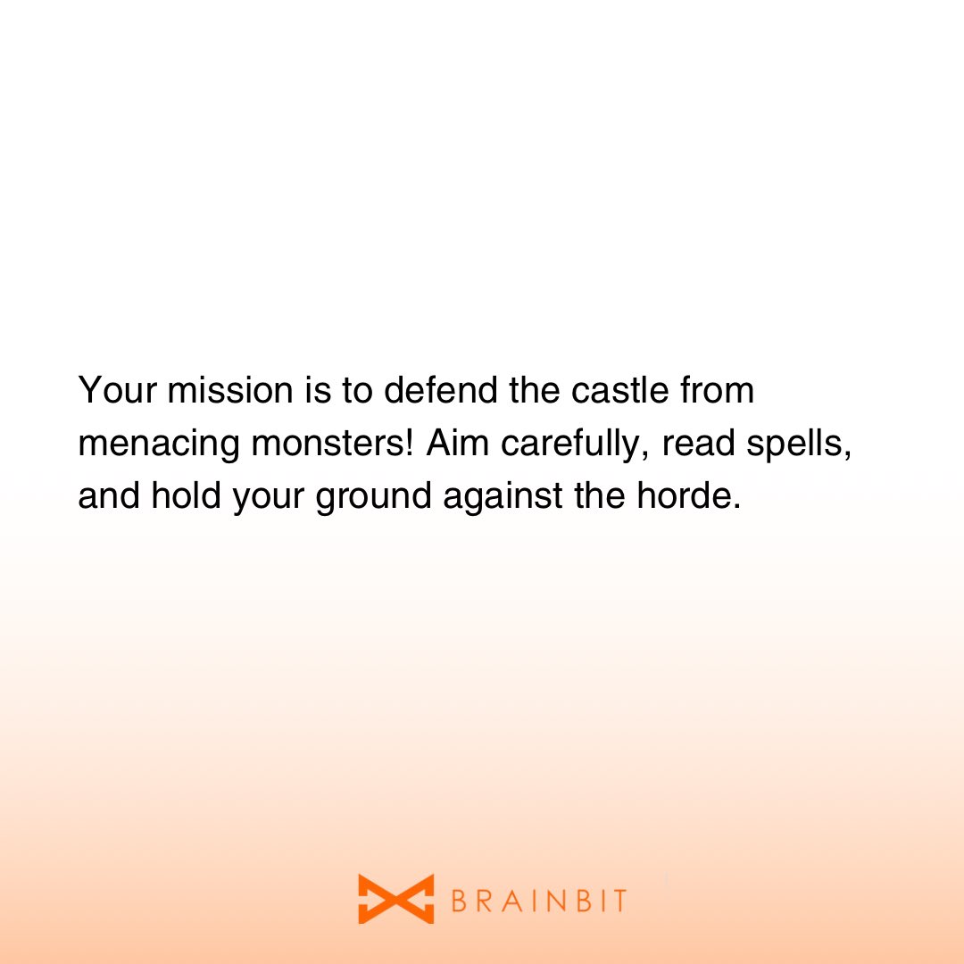 BrainBitInc's tweet photo. Welcome to "Castle Defense", a new game developed by BrainBit to improve your focus and skill! https://t.co/nzsYnvxA0N