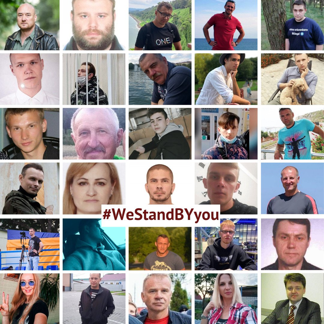 ‼️ All of these people will mark their birthday behind bars in Belarus in the next 2 weeks. They were imprisoned solely for political reasons &amp; should be released immediately. 
✉ Send them a birthday card to show them you're thinking of them libereco.org/birthday
#WeStandBYyou
