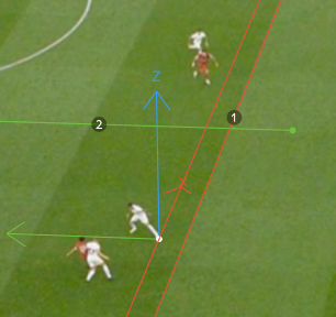 itseckee's tweet photo. @JoshLFC1909 @FA_PGMOL With actual perspective lines drawn and a perfect reference point on Spurs defender's foot.

Unless y-lines are completely fof which they aren't hes well onside. https://t.co/hLTjqYjelE