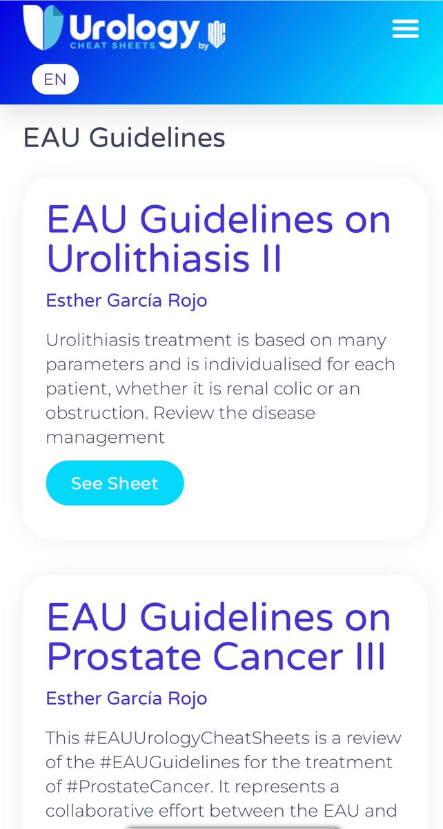 Don't forget, you can find the complete compilation of all the #EAUUrologyCheatSheets in a special section on our website. We've got 34 cheat sheets available now! Check it out here: urologycheatsheets.org/section/eau-gu… #Urology #EAUGuidelines