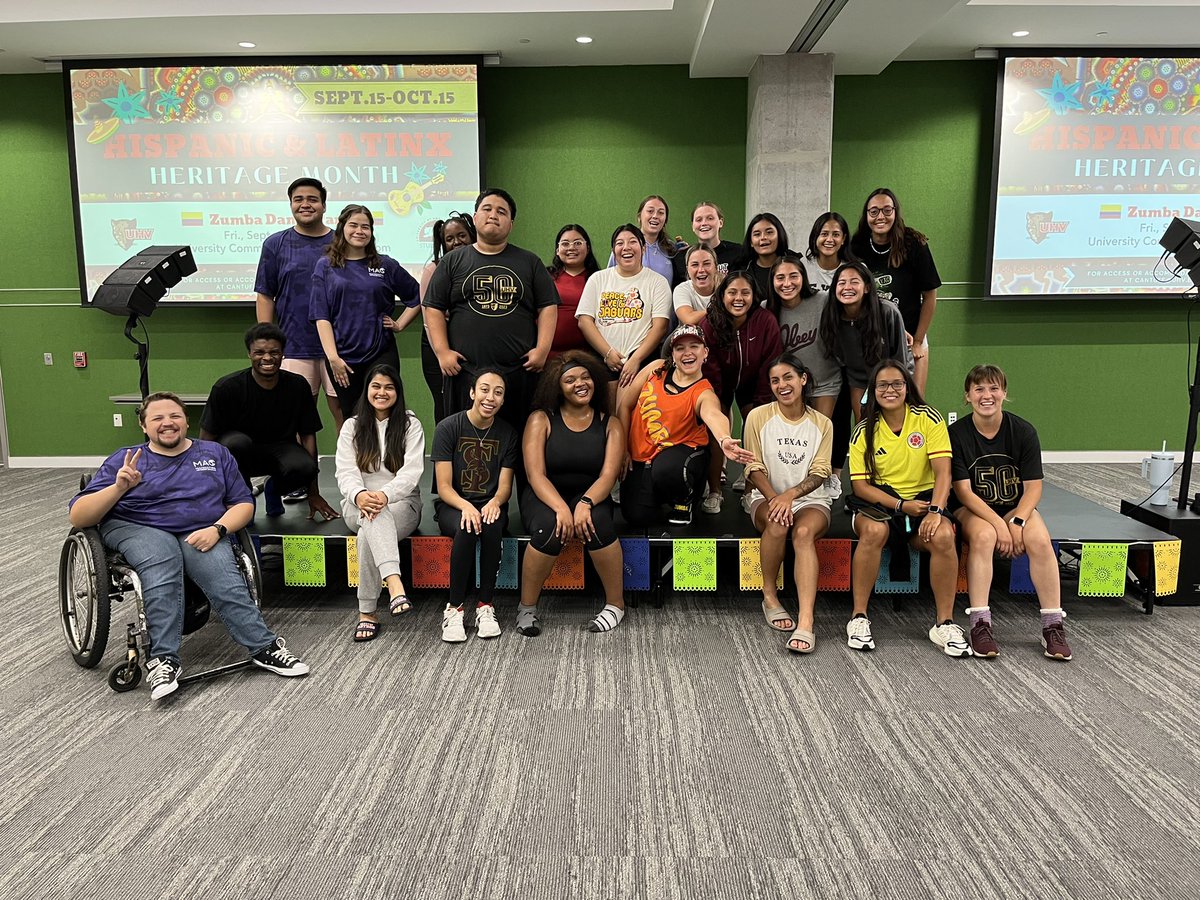 uhvmac's tweet photo. Thanks to everyone who came out to our first ever Zumba Dance Party! We hope you had fun! 

#UHVMAC #JAXNATION #UHV #UHVJagFam #HispanicHeritageMonth https://t.co/fIaLzA3EUR