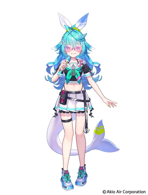 AkioAIR様所属「Azuri Delfi (アズリ・デルフィ)」さんのキャラクターデザインを担当させていただきました! よろしくお願いしますー!!#azuthetic  