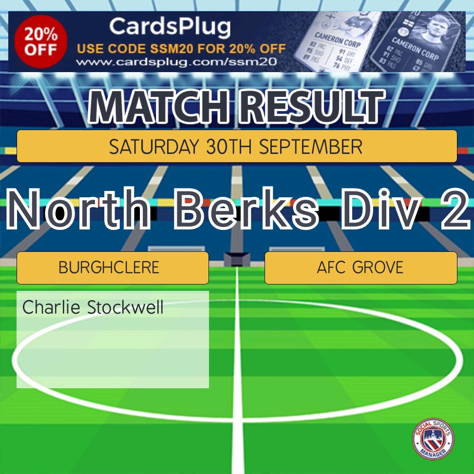 First points picked up today, a 1-0 win in a game where we should of won by 5 or 6, but got the win in the end.

A big cup game away against frilsham next weekend.