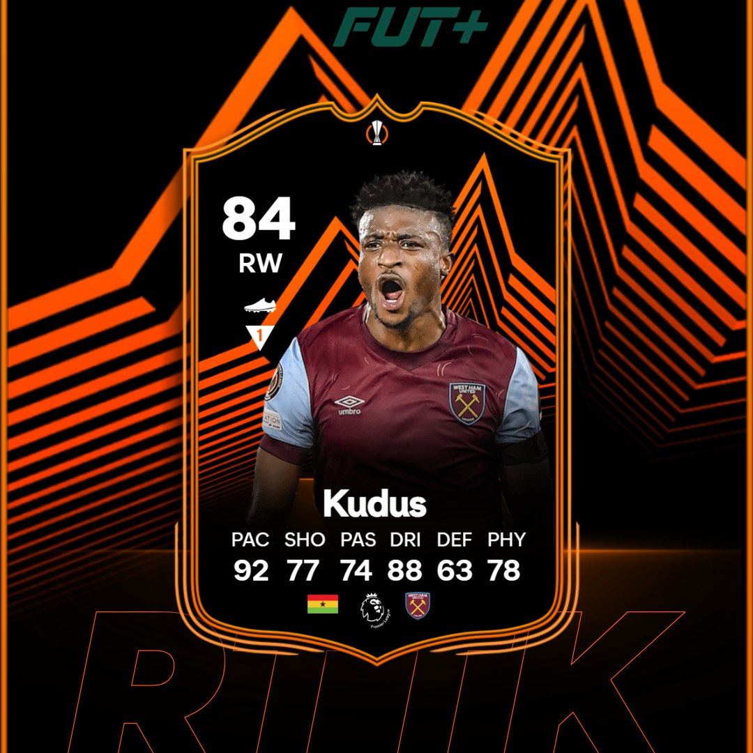FUT_MAS_'s tweet photo. 🚨 Contenido del día #fc24 👏⚽🎮
#Kudus RTTK SBC
#LeroyFer SBC
Jugadores en hitos
#ultimateteam #easportsfc #RTTK https://t.co/JvezPpAqmZ