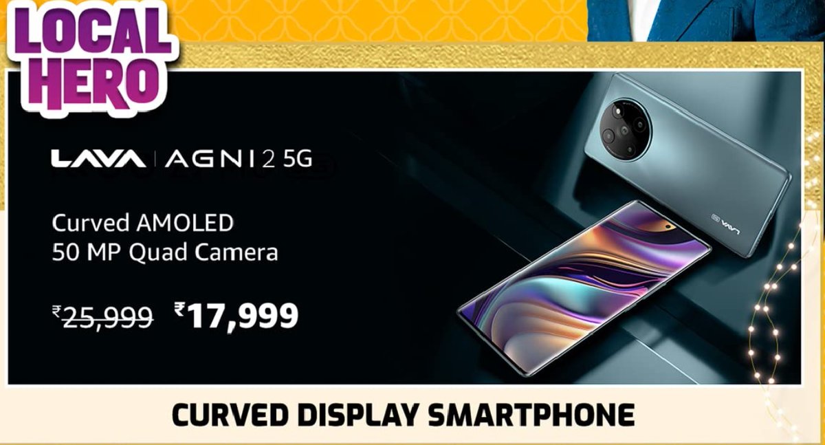 Iam__sipp's tweet photo. โก๏ธ๐ฅ STEAL DEAL ALERT ๐ฅโก๏ธ
#LavaMobiles #agni2 Teased to be priced
๐ฅ๐ฅ๐ฅ@ Rs 17,999 Only.๐ฅ๐ฅ๐ฅ
in the #AmazonSmartphoneFestiveDeals of
#AmazonGreatIndianFestival .
A #madeinindia #localcreator companies smartphone. https://t.co/eJxSiXZUiF
