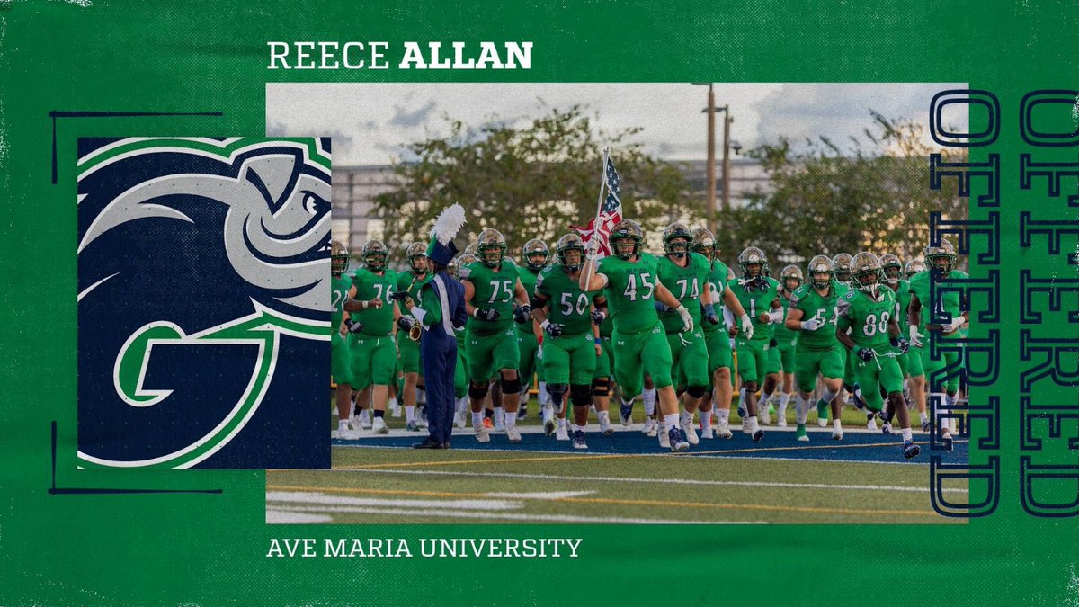 Reece Allan (@reeceallan17) on Twitter photo I am blessed to announce I have received another offer from Ave Maria University! <a href="/Cody_Montgo13/">Cody Montgomery</a> <a href="/OsceolaFHS_FB/">Osceola Fundamental High Football</a> <a href="/GyreneFootball/">Ave Maria Football</a> <a href="/PinellasHSMedia/">Pinellas Highschool Media Group</a> <a href="/Biggamebobby/">Bob Putnam</a> <a href="/CoachGreen_3/">Green Zone preps Recruiting inc.</a> I am blessed to announce I have received another offer from Ave Maria University! <a href="/Cody_Montgo13/">Cody Montgomery</a> <a href="/OsceolaFHS_FB/">Osceola Fundamental High Football</a> <a href="/GyreneFootball/">Ave Maria Football</a> <a href="/PinellasHSMedia/">Pinellas Highschool Media Group</a> <a href="/Biggamebobby/">Bob Putnam</a> <a href="/CoachGreen_3/">Green Zone preps Recruiting inc.</a>