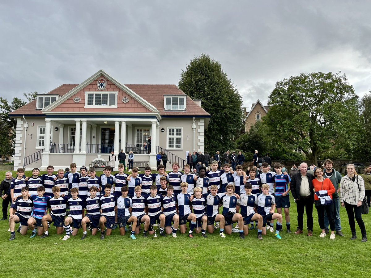 BrisSchRugbyU's tweet photo. BSRU U18s fixture v @ccolsport 2nd XV. Many thanks to @Tuvs for presenting the trophy and the Hickey family for sponsoring the programme and hosting the post game refreshments. https://t.co/5mf18wWm9k