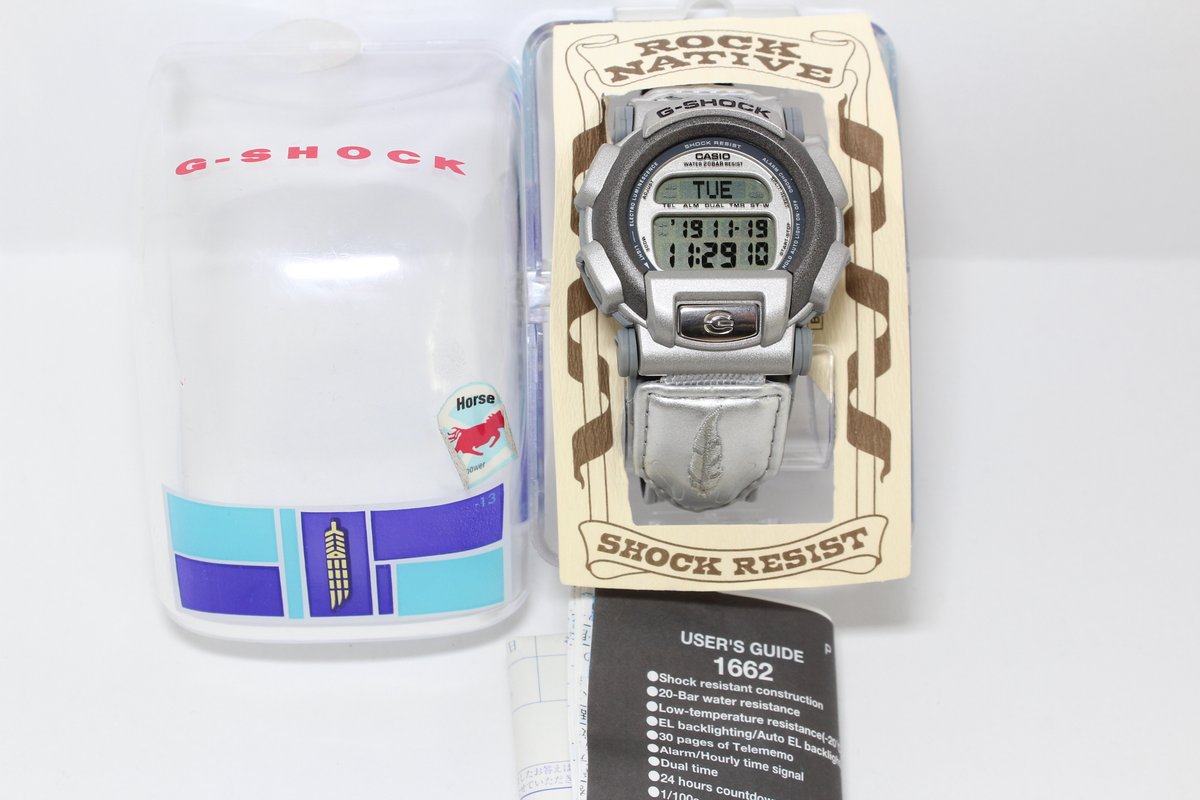 GshockTkhs's tweet photo. For sale now CASIO G-SHOCK DW-003RB Rock NATIVE Horse vintage watch https://t.co/5vNVPb3IOy #RockNATIVE #Horse https://t.co/YvAcfahFlX